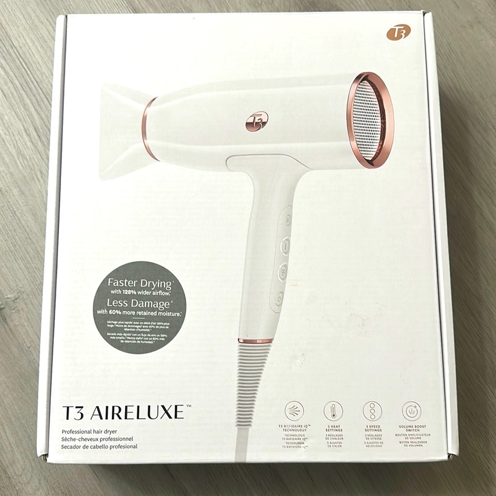 Brand new never used T3 Airluxe hair dryer